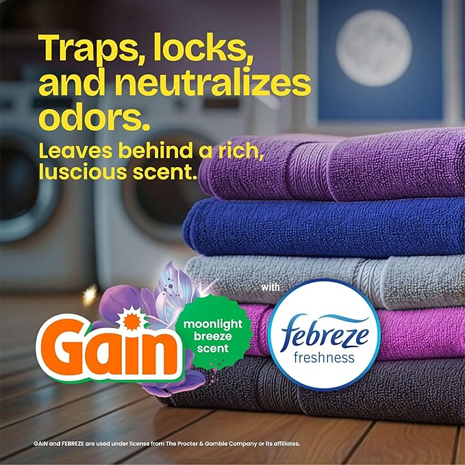 Glad ForceFlex Tall Kitchen Trash Bags 13 Gal Gain Moonlight Breeze 100 Ct (Package May Vary)