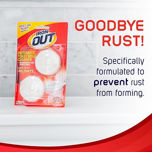 Iron OUT Automatic Toilet Bowl Cleaner Repel Rust and Hard Water Stains with Every Flush &amp Keurig 3-Month Brewer Maintenance Kit Includes Descaling Solution