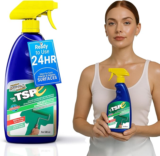 TSPE Cleaner Spray – 500ml Eco-Friendly No-Rinse Degreaser for Walls Wood Cabinets &amp Paint Prep – Phosphate-Free TSP Alternative – Biodegradable Septic Safe Non-Toxic Cleaning Solution