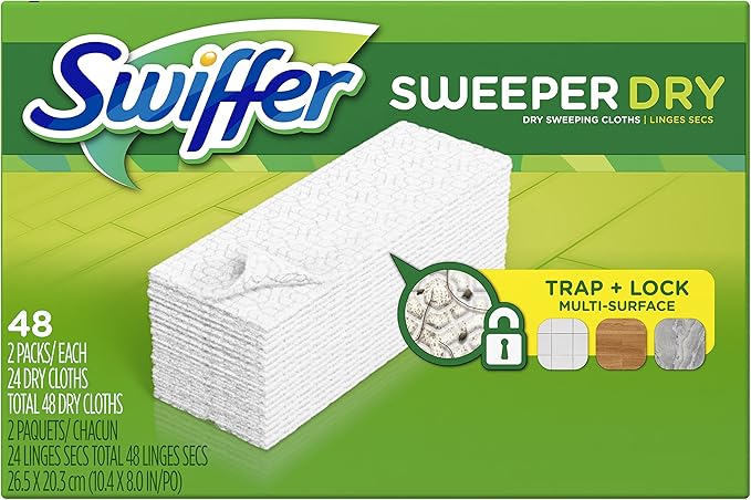 Swiffer Sweeper Dry Sweeping Pad Multi Surface Refills Unscented 48 Count