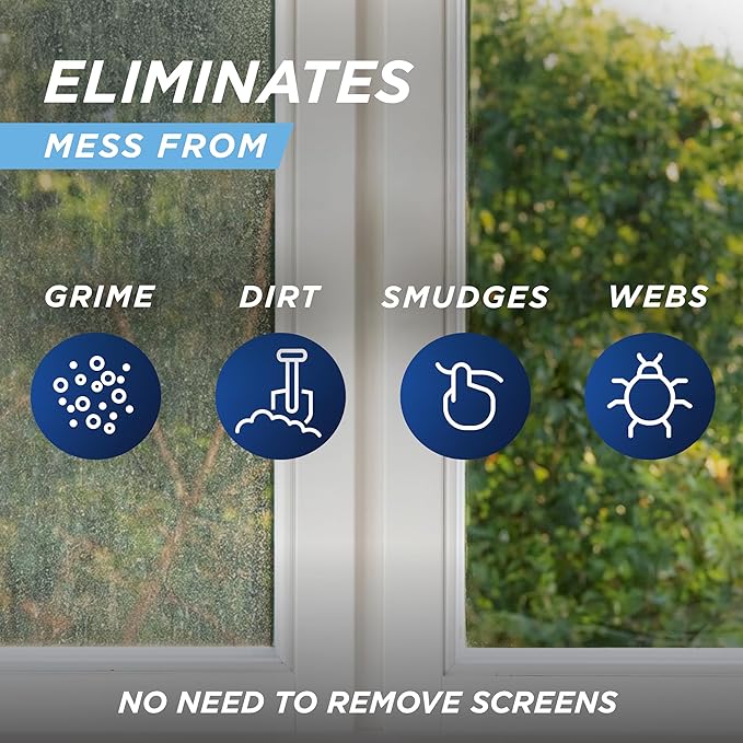 30 SECONDS Outdoor Window &amp Screen Concentrated Cleaner for Glass Patio Doors Fiberglass Furniture - No Screen Removal Required Spray &amp Rinse - Refill for Hose End Sprayer Bottles 1.1 Gal