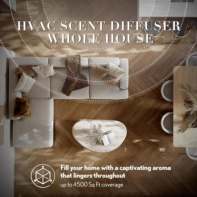 JCLOUD Smart Scent Air Machine 1000ML Hotel Scent Diffuser Cover Up to 4500 Sq. Ft. Waterless Cold Air Diffuser for Home Aromatherapy Diffuser for Essential Oils Large Room White