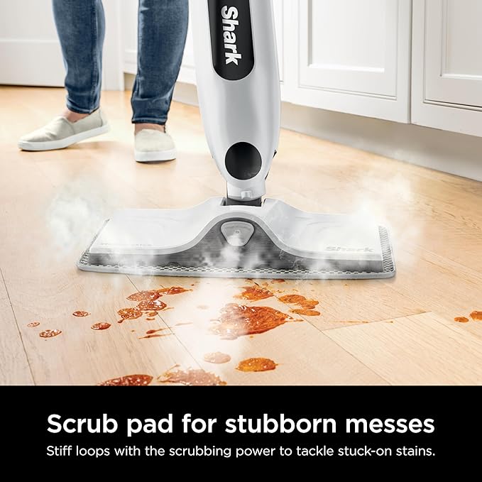 Shark Genuine Steam Mop Replacement Pads 2 Pack – 1 Dirt Grip &amp 1 Scrub Pad Included Machine Washable Designed for Sealed Hard Floors Compatible with Shark S1000 &amp S2000 Series ONLY 1153FC