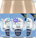 Automatic Spray Refill Air Freshener Clean Linen Fragrance 6.2 oz – Home Bathroom &amp Living Spaces (3 Regular Size)
