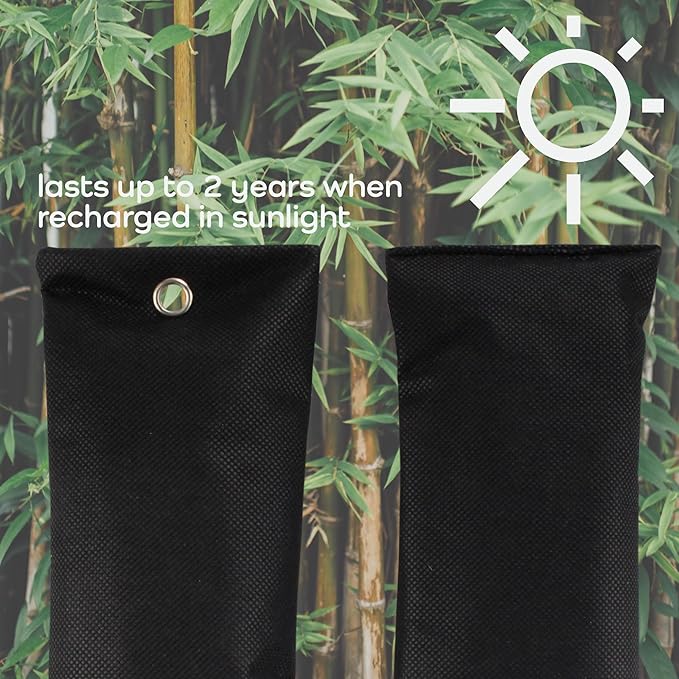 BambooMN Activated Bamboo Charcoal Air Purifier - 250g Black - 8 Units