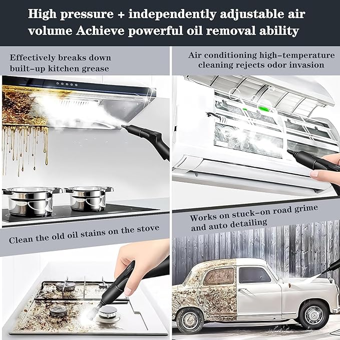 Handheld Steam Cleaner Powerful Multifunctional Steam Machine High Temperature Steam for Cleaning Carpets Ovens