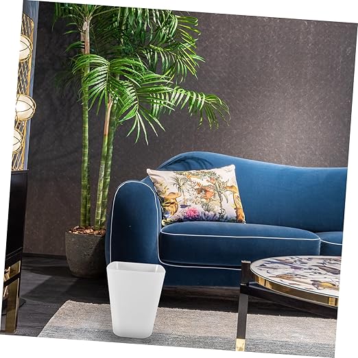 Luxshiny Sturdy Plastic Waste Basket Large Trash Bin for Bedroom Litter Trash Can Waste Bins