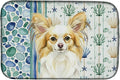 Caroline's Treasures Lemon and White Papillon Coastal Sea Glass Dish Drying Mat Absorbent Dish Drying Mat Pad for Kitchen Counter Dish Drainer Mat for Countertop 14 x 21 Multicolor