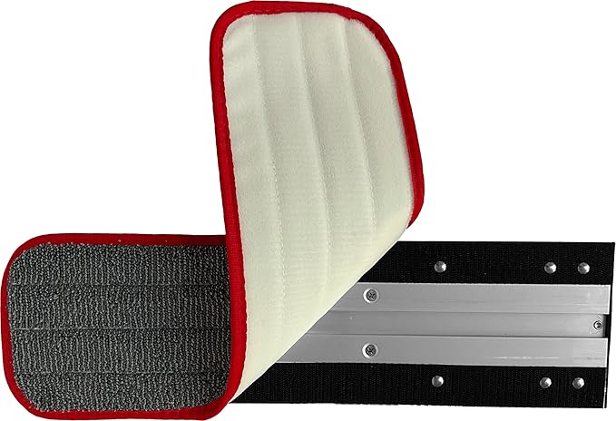 Premium Floor Wax Application Kit with 5 Microfiber Pads Telescopic Handle and Recharging Bucket