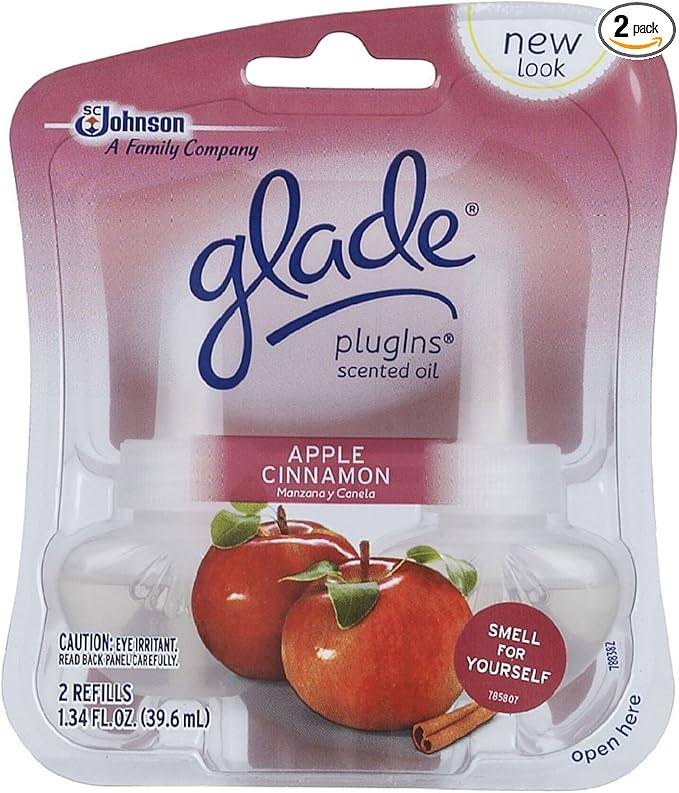 GLADE PlugIns Scented Oil Refill Apple Cinnamon 2 ea (Pack of 9)