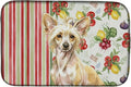 Caroline's Treasures Hairless Palomino Chinese Crested Vegetables Dish Drying Mat Absorbent Dish Drying Mat Pad for Kitchen Counter Dish Drainer Mat for Countertop 14 x 21 Multicolor