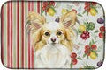 Caroline's Treasures Lemon and White Papillon Vegetables Dish Drying Mat Absorbent Dish Drying Mat Pad for Kitchen Counter Dish Drainer Mat for Countertop 14 x 21 Multicolor