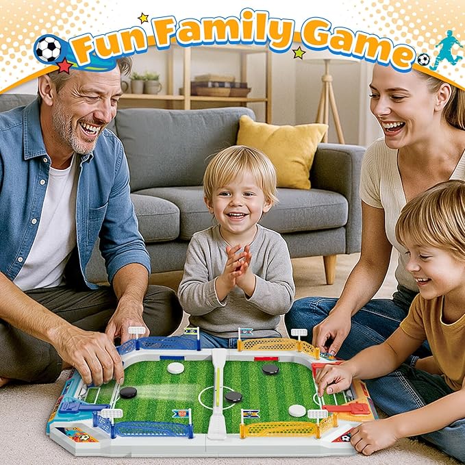 SpringFlower Mini Foosball Table Game for Kids Soccer Board Game Gifts for 4 5 6 7 8-12 Year Old Boys Toys for Age 4-6 5-7 8-12 Birthday Soccer Gifts Toy for Boys Girls