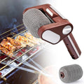 Electric Grill Cleaner Bristles Free304 Stainless Steel Power Roller Blasts Away Burnt-On Food 350 RPM High Speed Cleaningfor Outdoor BBQ