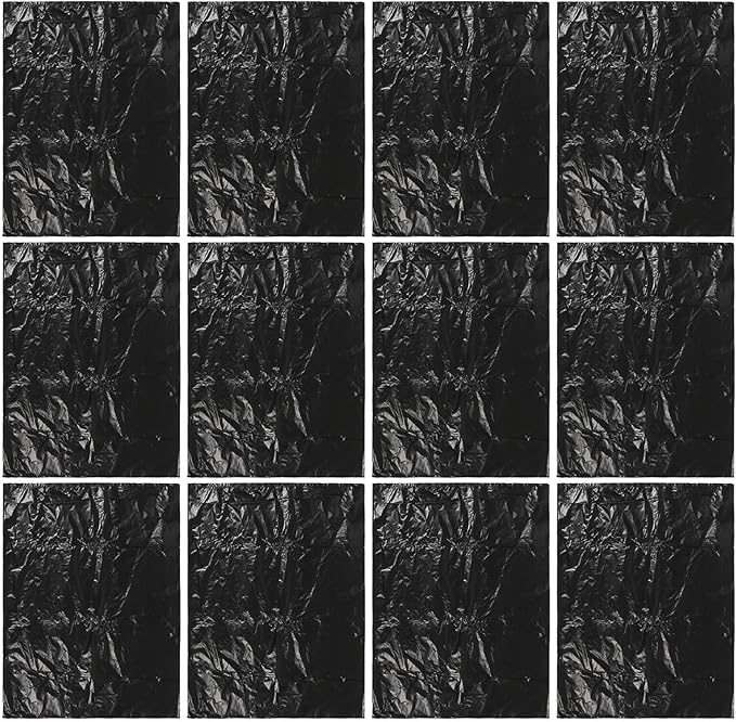 GLEAVI 25pcs Black Plastic Trash Bags 80x100cm Thick 2.5mil Kitchen and Bathroom Garbage Liners for Home Waste Disposal