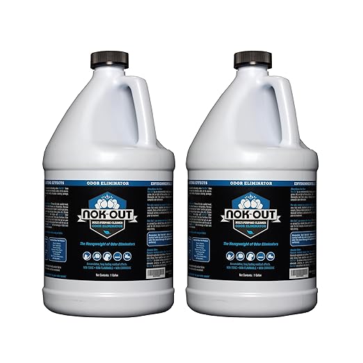 NOK OUT Odor Remover Pet Deodorizer and Cleaning Spray Made in the USA 1 Gallon 2-Pack