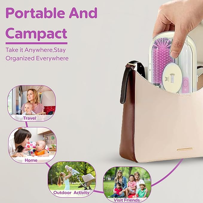 Baby Electric Bottle Brush Cleaner for New Parents Rechargeable 360° Rotation Bottle Cleaner Set Travel Bottle Cleaner Kit with Nipple Straw Brush and Milk Frother for New Baby Shower