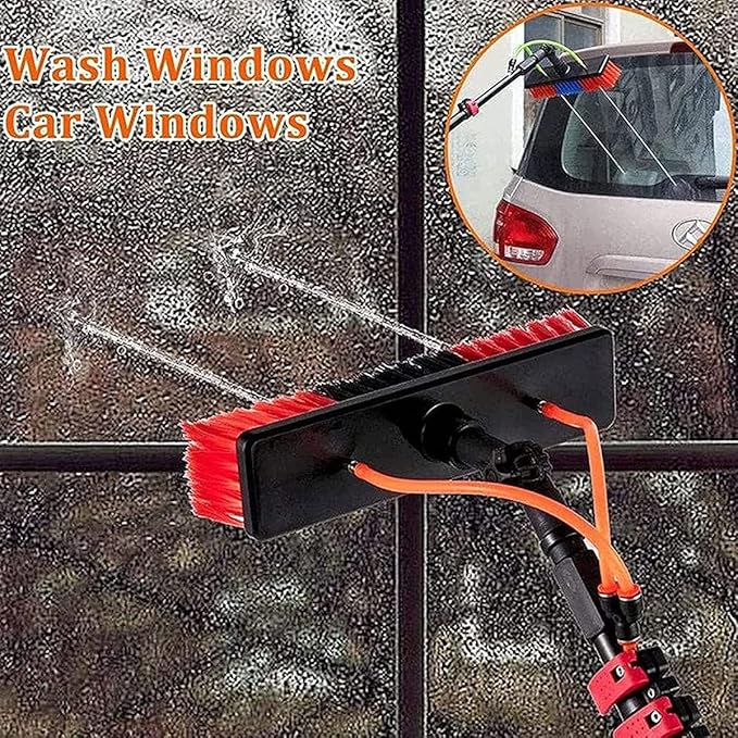 Water Fed Pole Kit Professional Water Fed Pole Kit 12-36ft Solar Panel Window Cleaner with Telescopic Brush for Truck Caravan Window Glass Cleaning Kit with 180° Rotatable Brush