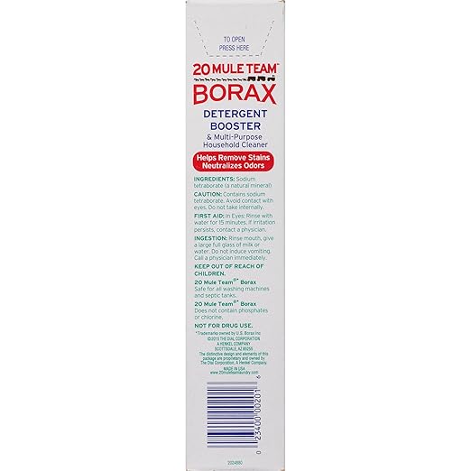OxiClean Versatile Stain Remover + 20 Mule Team Borax Detergent Booster &amp Cleaner