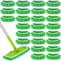 32 Pcs Reusable Mop Pads Microfiber Washable Wet Pads Compatible with Swiffer Refill Dry Sweeping Cloths for Surface Hardwood Floor Household Cleaning Mop is Not Included(Green)