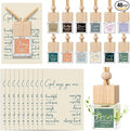 Maxdot 24 Set Christian Gift Bulk Church Empty Hanging Car Air Freshener Diffuser Bottles 8ml for Essential Oils Religious Biblical Gifts for Women Men Employee Social Worker Nurse Gifts