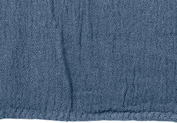 Detailer's Preference Absorbent Cotton Shop Towels Reusable Cleaning Rags for Auto Garage Home Kitchen Industrial Use Wipe Spills Grease Oil Grime Dirt &amp More 11x12 50-Pack Blue