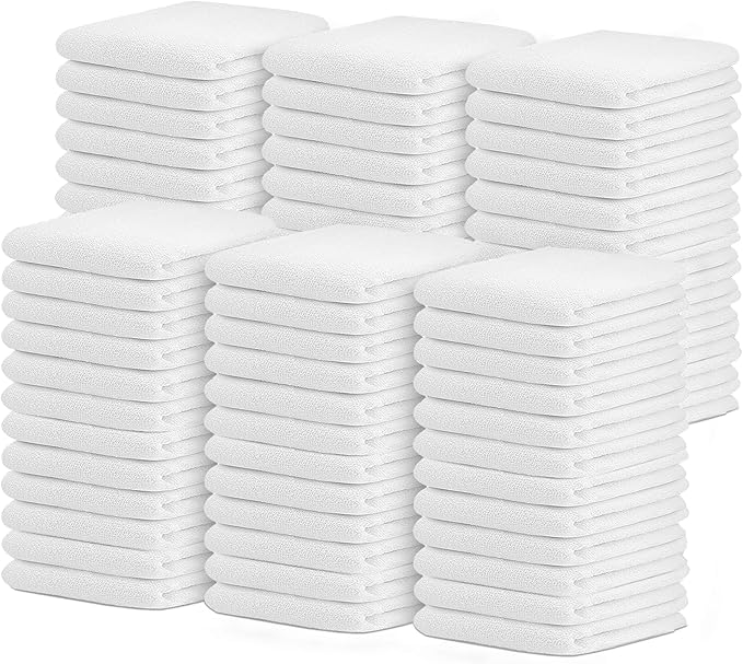 Avalon Towels Terry Bar Mop Towels (Value Pack of 72) Size 14x17 – Absorbent and Durable Multipurpose Cleaning Rags Cotton Cleaning Cloths Terry Cloth Rags Reusable Shop Rag (White)