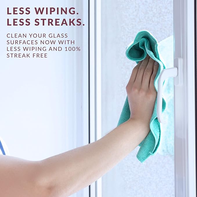 HOPE'S Perfect Glass Cleaner Streak-Free Ammonia-Free Window Mirror Screen and Shower Door Cleaner Indoor and Outdoor Glass Surfaces 32 Fl Oz Spray Bottle and 67.6 Fl Oz Refill Pack of 4