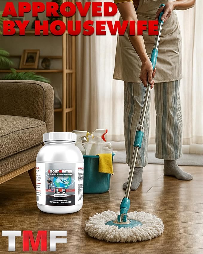 GroutMaster Tile &amp Grout Cleaner – Fast-Dissolving Powdered Solution for Deep Cleaning Concrete Stains Grease &amp Tough Stains Ideal for Residential &amp Commercial Use 6.5 lbs