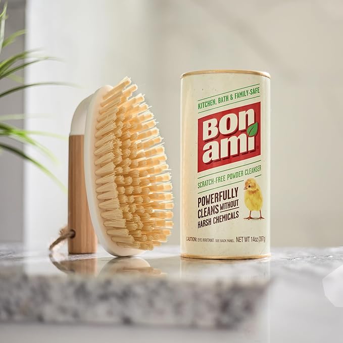 BON AMI Powder Cleanser for Kitchens &amp Bathrooms - All types of Surfaces Cleans Grime &amp Dirt Polishes Surfaces Absorbs Odors (24 Pack)