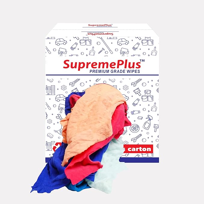 Recycled Color T-Shirt Cleaning Rags (600 lbs. Pallet 24x25 lbs. Box) in a Box Color Cotton Rags Perfect for Housing &amp Workshop Tasks Elevate Your Cleaning Routine!