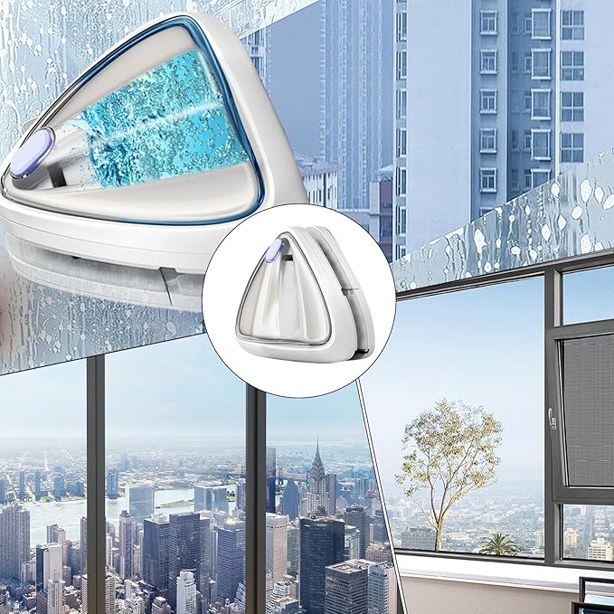 Magnetic Glass Cleaner - Double-Sided Wiper Window Cleaning Tool Glass Cleaner Stable Magnetic Adsorption Device | Outside Window Clean Home School Ideal for Work Area Hotel Cleaning