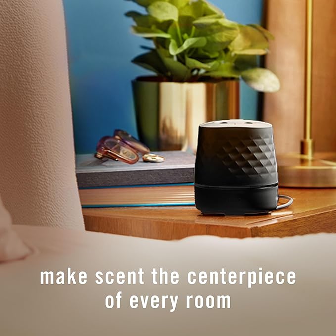Febreze PLUG Scent Booster Starter Kit Black Oil Diffuser Air Freshener Plug In Continuous Scent Device + 2 Ocean Refills