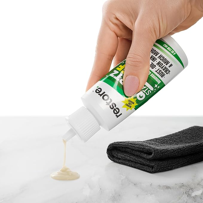 Quartz Stain Off – Quartz Countertop Stain Remover Cream &amp Deep Cleaner | Removes Coffee Water Grease &amp Food Stains | Non-Abrasive Scratch-Free