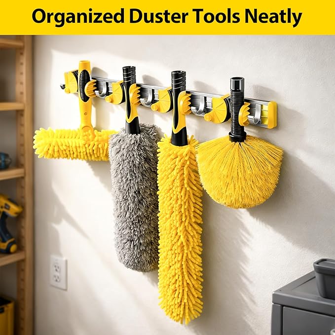 25 Foot High Ceiling Duster Kits with 4.5-18ft Heavy Duty Extension Pole High Reach Duster for CleaningMicrofiber Feather DusterCobweb DusterCeiling Fan DusterWindow Squeegee &amp Cleaner