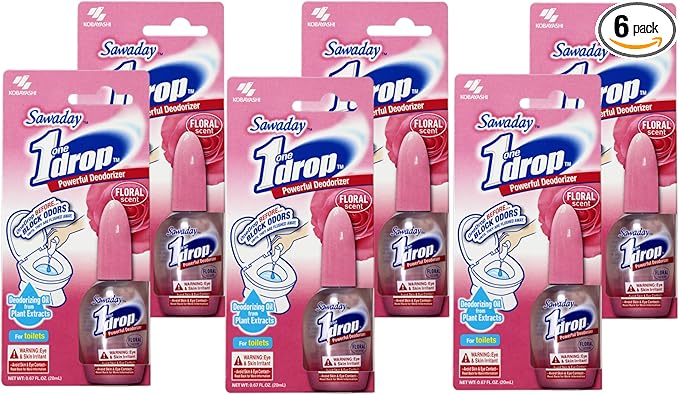 One-Drop Powerful Deodorizer Floral Scent 0.67 Ounce 6 Pack