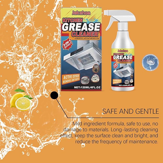 Kitchen Grease Cleaner Heavy Duty Stain Remover For Stoves Foam Cleaner For Home Use Cleans &amp Protects Surfaces(3PCS)