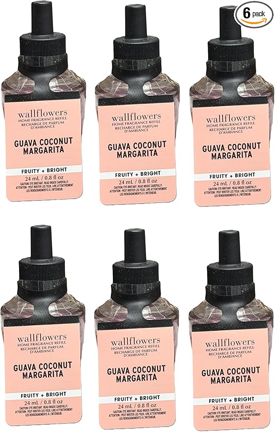 Bath and Body Works Wallflower Refills Home Fragrance - Pack of 6 (Guava Coconut Margarita)
