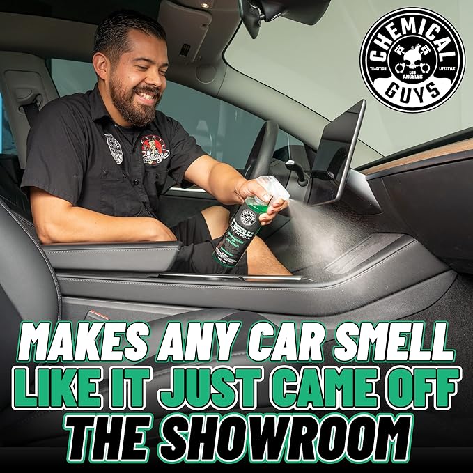Chemical Guys AIR_301 Best Air Freshener Kit - New Car Scent Leather Scent &amp Signature Stripper Scent (Great for Cars Trucks SUVs RVs &amp More) (3) 16 fl oz Bottles