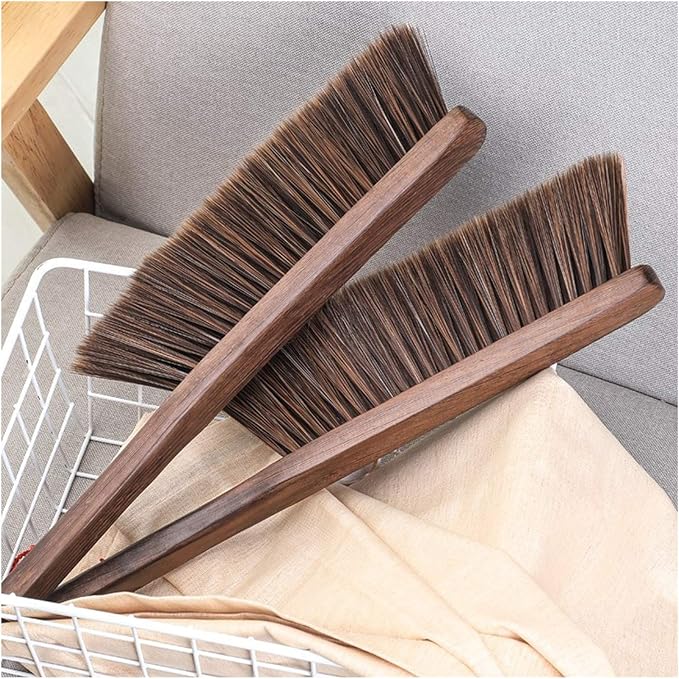 Duster Soft Cleaning Brush Cleaning Tools Creque Counter Duster with Wooden Handle Broom Hand Broom Soft Dusting Brush Natural Cleaning Tools