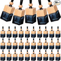 BBTO 50 Pcs Hanging Car Air Freshener Black Car Diffuser Bottles Empty Glass Perfume Bottle Freshener Diffuser Bottles Pendant for Essential Oil Fragrance Aromatherapy Ornament(Cube)
