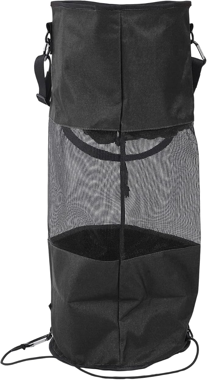 Reusable Boat Trash Bag Waterproof Mesh Garbage Bag for Boat Lightweight Portable Outdoor Trash Storage with Elastic Top and Buckle Strap for Kayaking Camping Travel