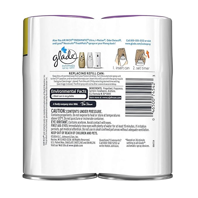 Glade Automatic Spray Refill - Lavender &amp Vanilla 6.2 oz