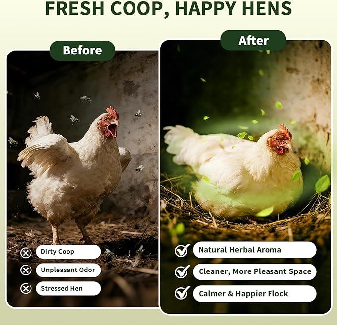 Chicken Nesting Herbs 32 oz – 11 Natural Dried Herb Blend with Marigold for Chicken Coop &amp Roost Refresh Nesting Box &amp Dust Bath Supports Natural Nesting Behavior