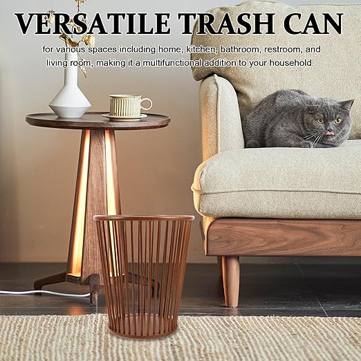 Trash Can Large Capacity Bathroom Wastebasket Paper Bin for Office Bedroom Kitchen Toilet Eco-Friendly Products for Home Storage