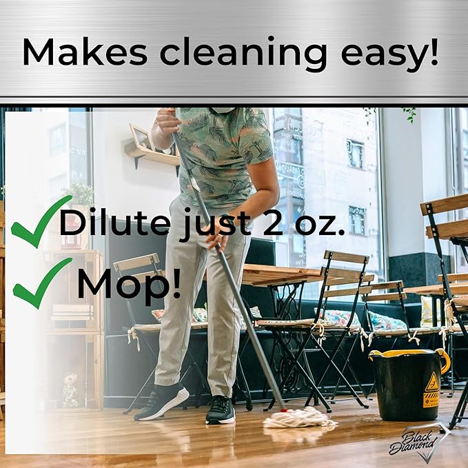 Restaurant Bio-Deodorizing Floor Cleaner Heavy Duty Concentrated Enzyme Degreaser &amp Odor Eliminator for Use in Mopping Bathroom Kitchen and Dining Room. Removes Grease &amp Urine Odors. (4)