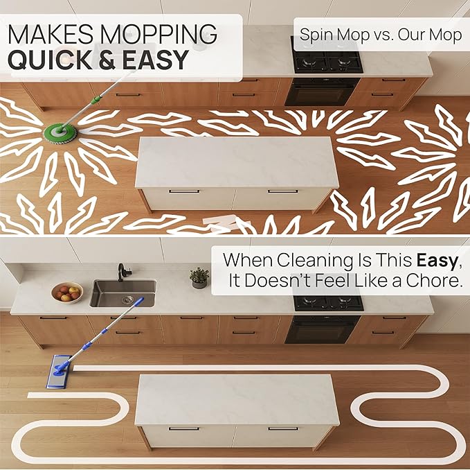 Microfiber Wholesale 24 Microfiber Mop System - Clean &amp Dust Hardwood Laminate &amp Tile Floors Reusable Mop Heads Adjustable Handle Washable Micro Fiber Wet &amp Dry Pads Industrial &amp