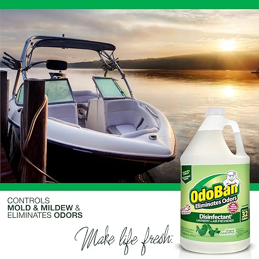 OdoBan Disinfectant Concentrate and Odor Eliminator Made in The USA Original Eucalyptus Scent 8 Gallons