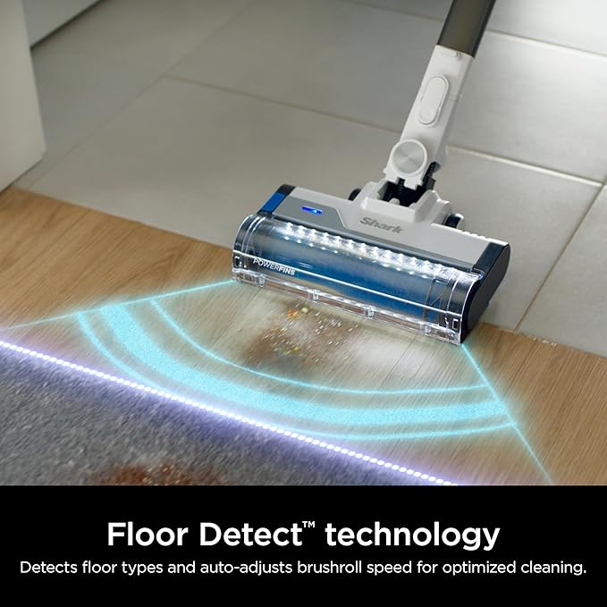 Shark PowerPro Plus Cordless Stick Vacuum Lightweight Rechargeable FloorDetect Technology HEPA Filter Up to 50-Minute Runtime Powerful Pet Hair Pickup Carpets &amp Hard Floors Pure Water IZ3