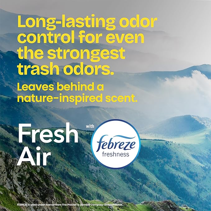 Glad ForceFlex MaxStrength LeakGuard Trash Bags 13 Gal Fresh Air 90 Ct (Package May Vary)